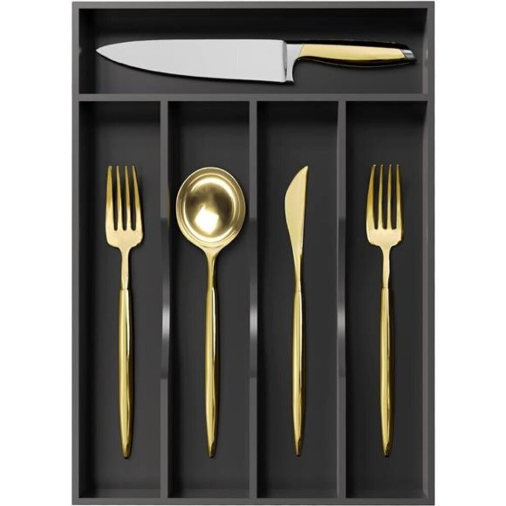 Bamboo Utensil Organizer Tray 10x14 Kitchen Drawer Storage